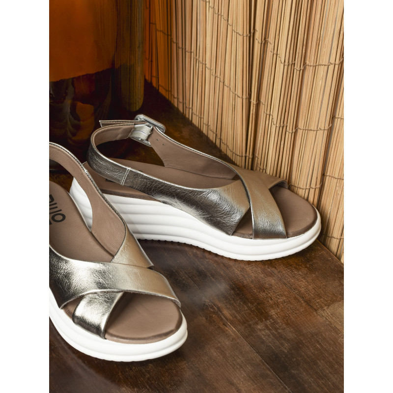 5701 Anthracite, Sandales compensées Bueno