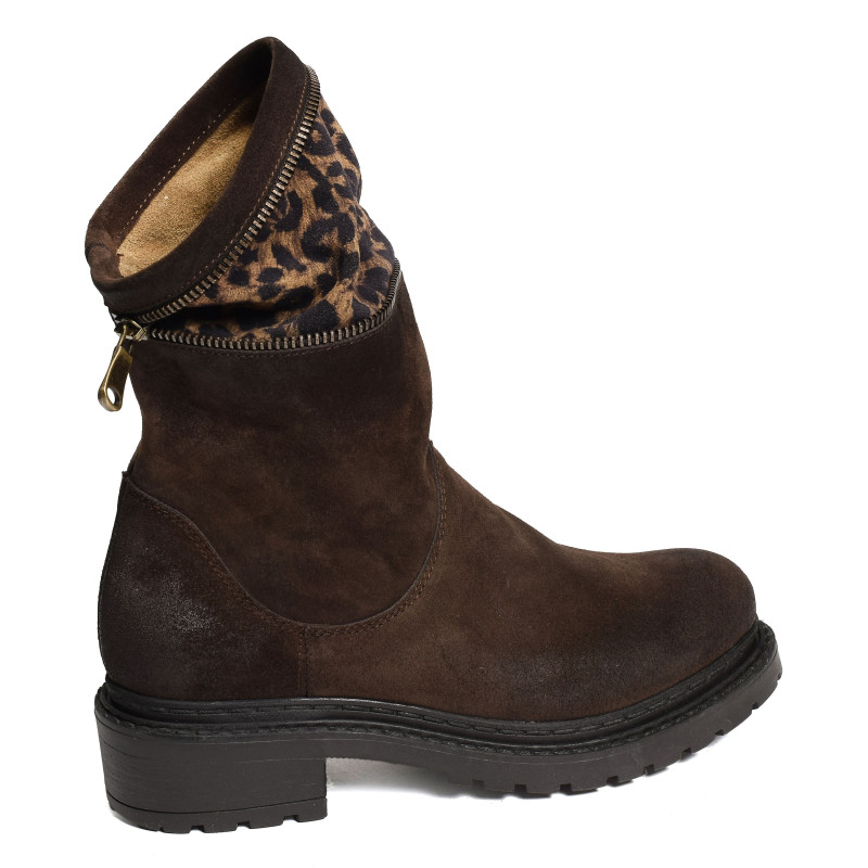 MA2206 Marron Léopard, Boots Metisse
