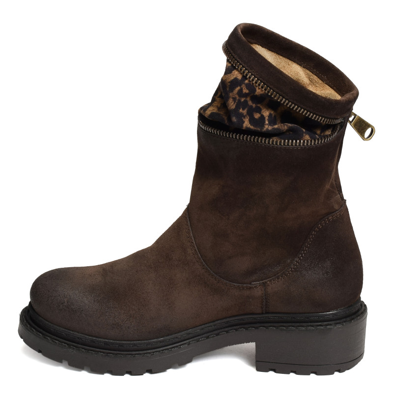 MA2206 Marron Léopard, Boots Metisse
