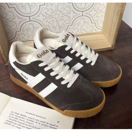 ELAN W Marron Blanc, Sneakers basses Gola
