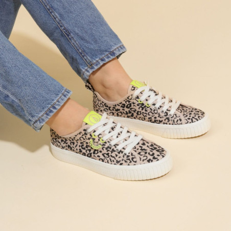STOMP SNEAKER W Beige Léopard, Chaussures basses Armistice