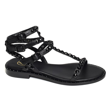 PLAY BIS Noir, Sandales plates Ash