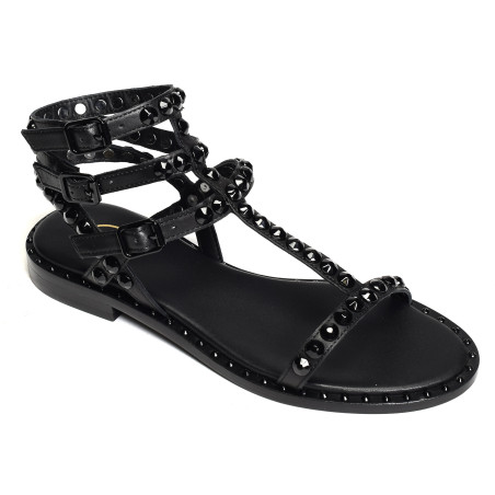 PLAY BIS Noir, Sandales plates Ash