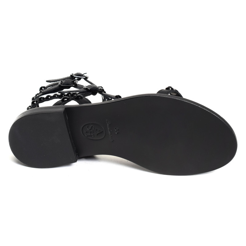PLAY BIS Noir, Sandales plates Ash