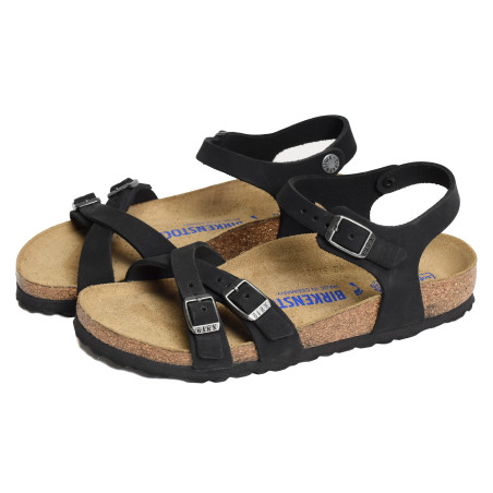 KUMBA SFB Noir, Sandales plates Birkenstock