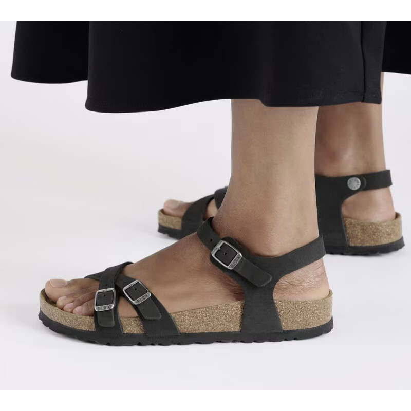 KUMBA SFB Noir, Sandales plates Birkenstock