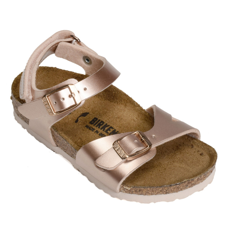 RIO AS Rose Or, Sandales plates & Nu-Pieds Birkenstock