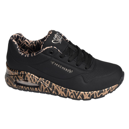 UNO LOVING LOVE Noir Or, Sneakers basses Skechers