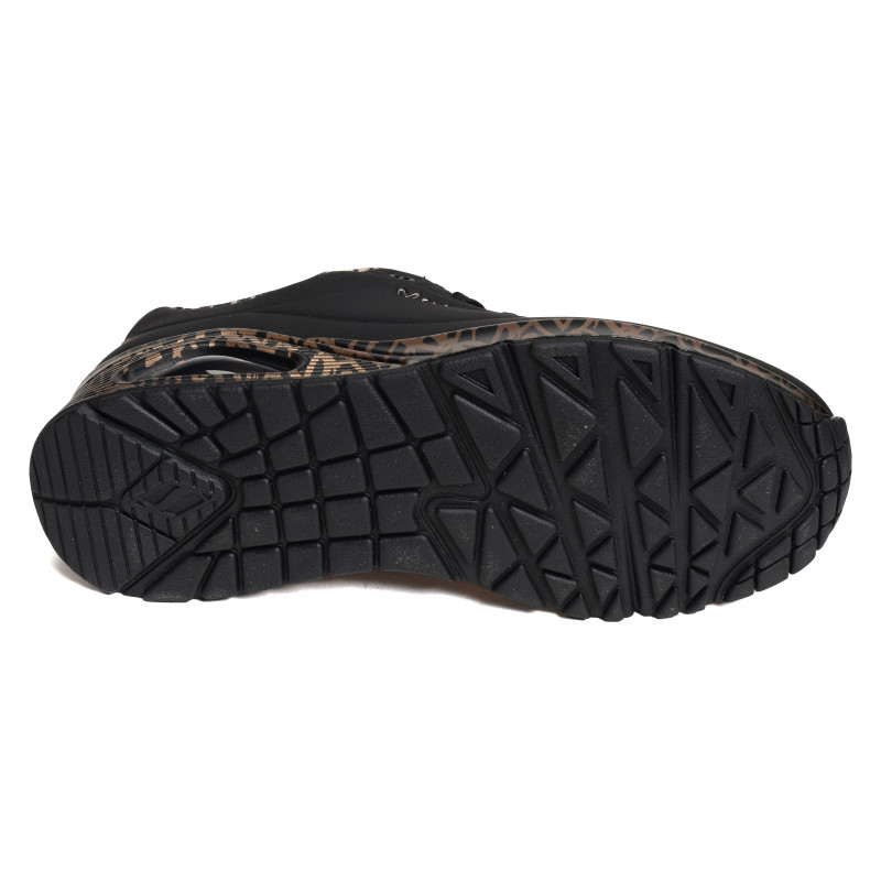 UNO LOVING LOVE Noir Or, Sneakers basses Skechers