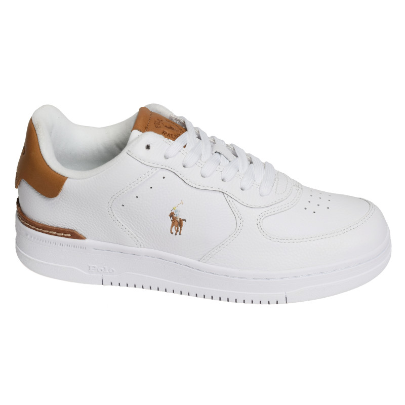 MASTERS COURT Blanc Camel, Sneakers basses Polo Ralph Lauren