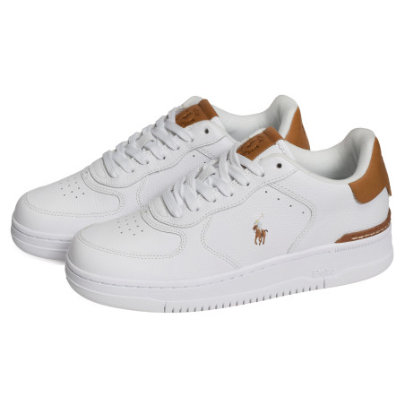 MASTERS COURT Blanc Camel, Sneakers basses Polo Ralph Lauren