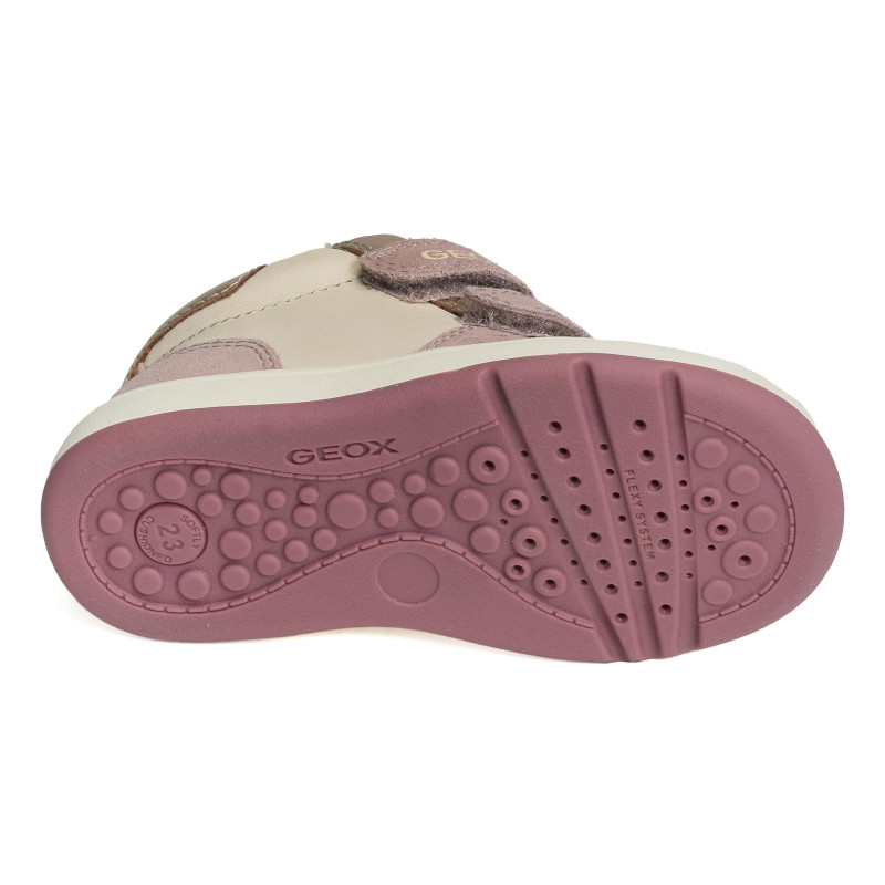 B BIGLIA GA Beige Rose, Chaussures à Scratch Geox
