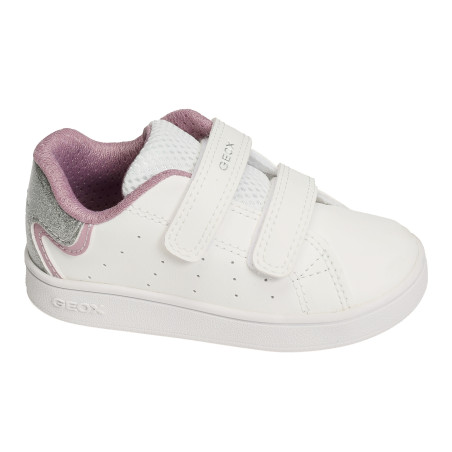 B ECLYPER GIRL A Blanc Argent, Sneakers basses Geox