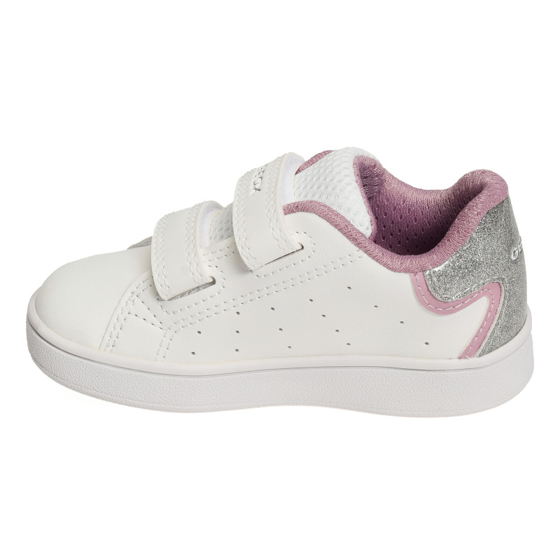 B ECLYPER GIRL A Blanc Argent, Sneakers basses Geox