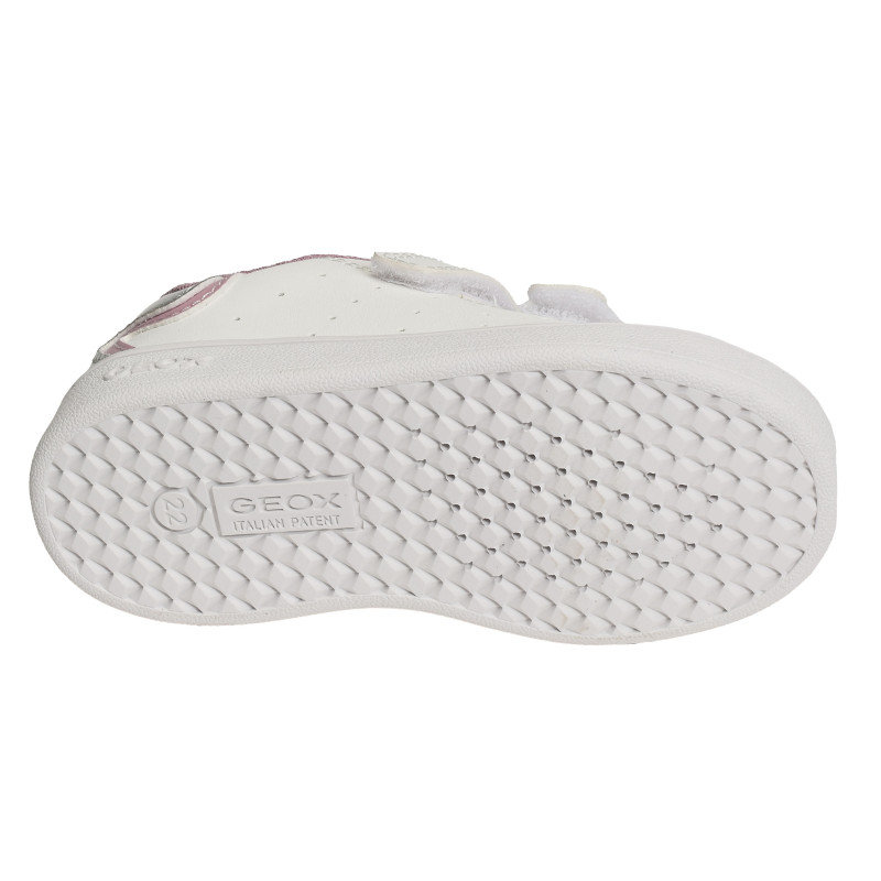 B ECLYPER GIRL A Blanc Argent, Sneakers basses Geox