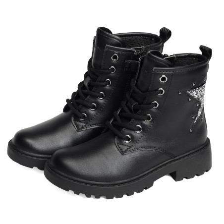 J CASEY GG Noir Argent, Boots Geox