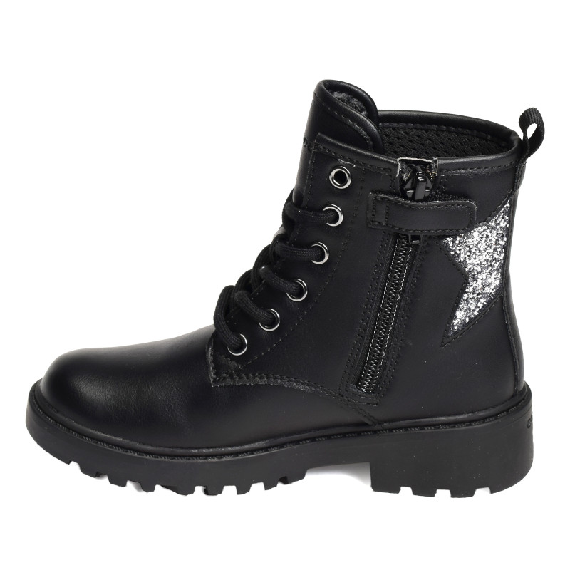 J CASEY GG Noir Argent, Boots Geox