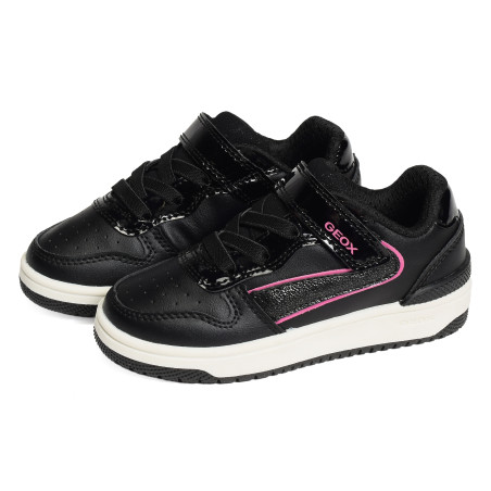 J WASHIBA A GIRL Noir Rose, Sneakers basses Geox