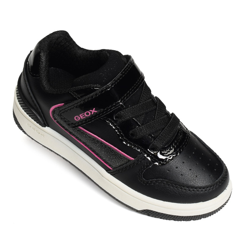 J WASHIBA A GIRL Noir Rose, Sneakers basses Geox