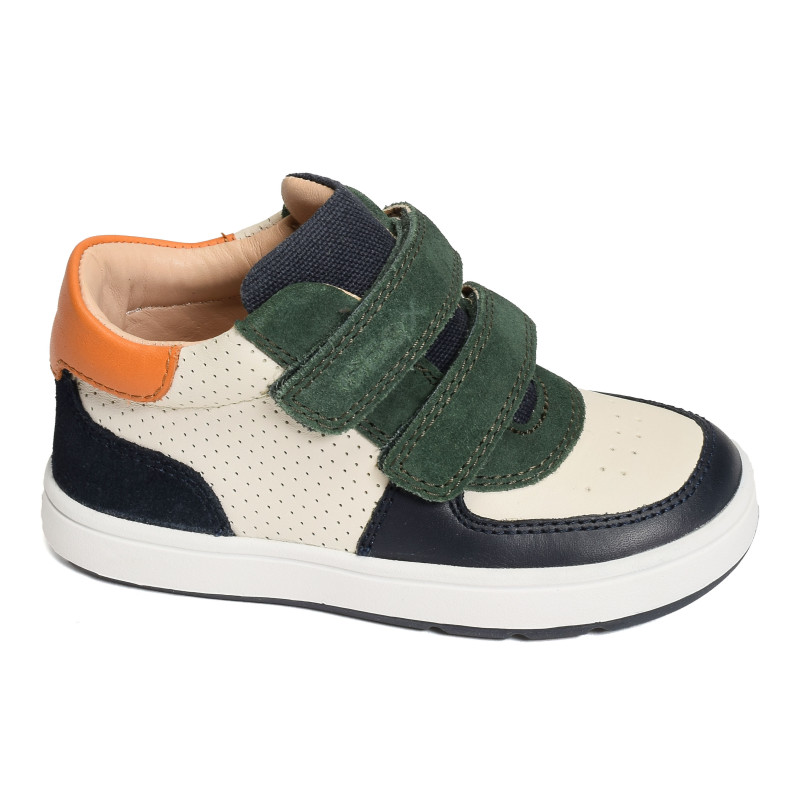 B BIGLIA BA Blanc Vert, Chaussures à Scratch Geox