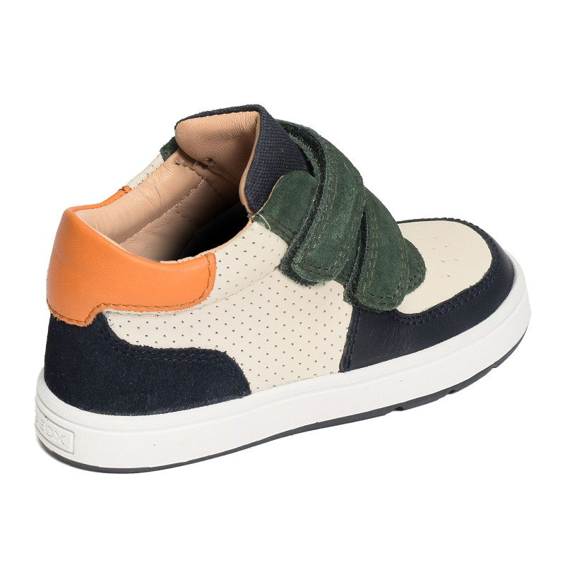 B BIGLIA BA Blanc Vert, Chaussures à Scratch Geox