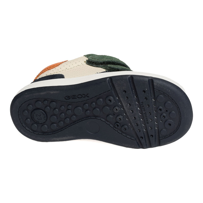 B BIGLIA BA Blanc Vert, Chaussures à Scratch Geox