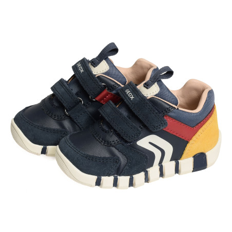 B IUPIDOO BD Marine Rouge, Chaussures à Scratch Geox