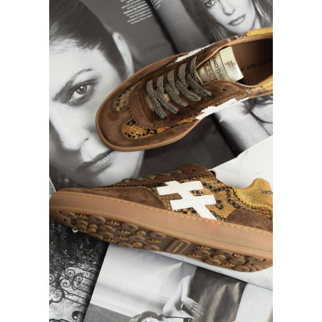 ICONIC 2 A032 Marron Python, Sneakers basses Another Trend