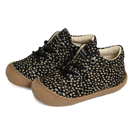 COCOON GIRL Noir Or, Chaussures à Lacets Naturino