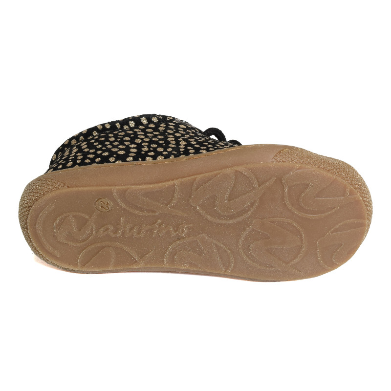 COCOON GIRL Noir Or, Chaussures à Lacets Naturino