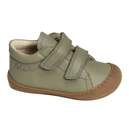 COCOON VELCRO BOY CLASSIC Olive, Chaussures à Scratch Naturino