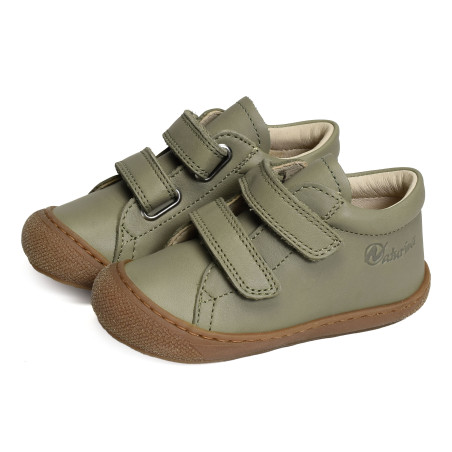 COCOON VELCRO BOY CLASSIC Olive, Chaussures à Scratch Naturino