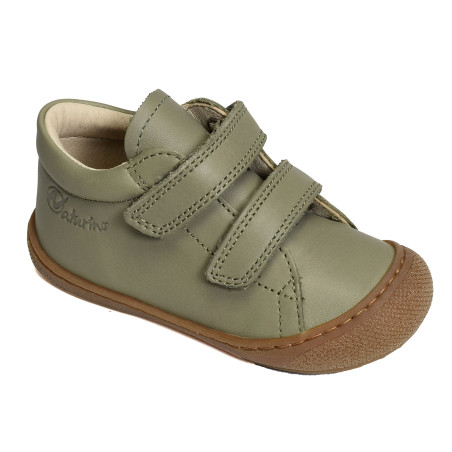 COCOON VELCRO BOY CLASSIC Olive, Chaussures à Scratch Naturino