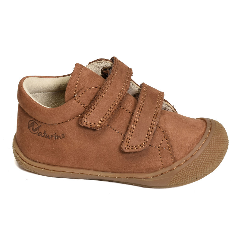 COCOON VELCRO BOY NUBUCK Marron, Chaussures à Scratch Naturino