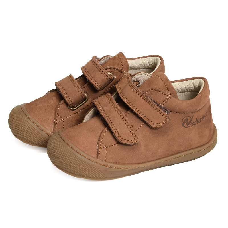 COCOON VELCRO BOY NUBUCK Marron, Chaussures à Scratch Naturino