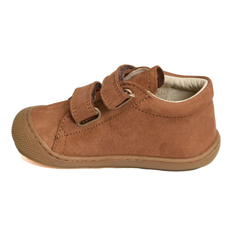 COCOON VELCRO BOY NUBUCK Marron, Chaussures à Scratch Naturino
