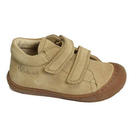 COCOON VELCRO BOY SUEDE Sand, Chaussures à Scratch Naturino