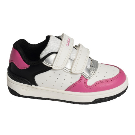 J WASHIBA B GIRL Blanc Fuchsia, Sneakers basses Geox