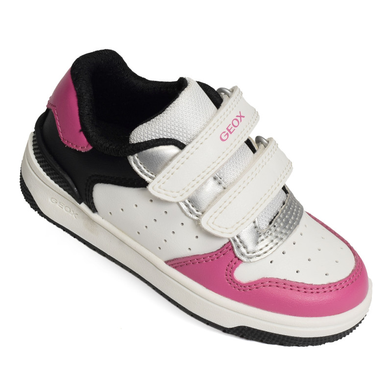 J WASHIBA B GIRL Blanc Fuchsia, Sneakers basses Geox