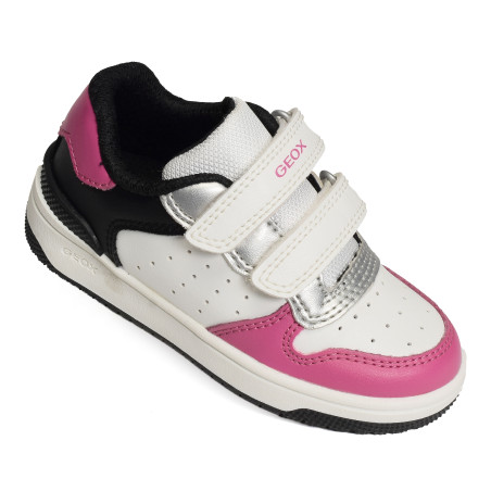 J WASHIBA B GIRL Blanc Fuchsia, Sneakers basses Geox