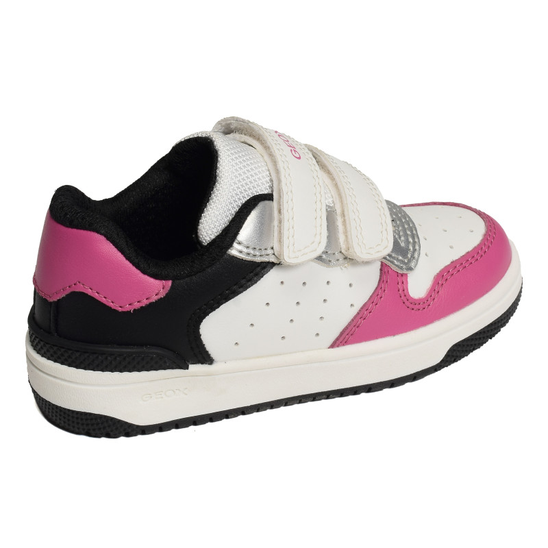 J WASHIBA B GIRL Blanc Fuchsia, Sneakers basses Geox
