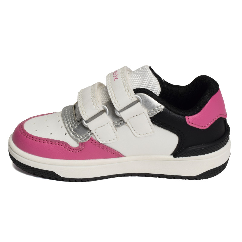 J WASHIBA B GIRL Blanc Fuchsia, Sneakers basses Geox