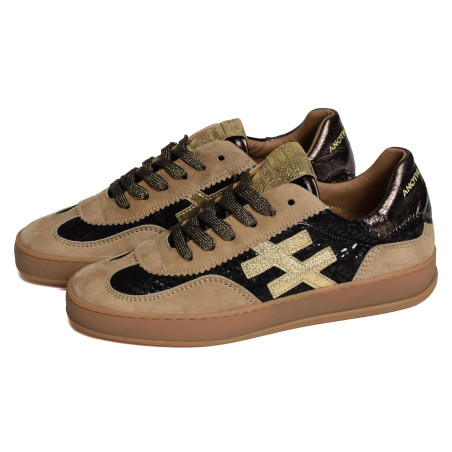 ICONIC 2 A032 Beige Noir, Sneakers basses Another Trend