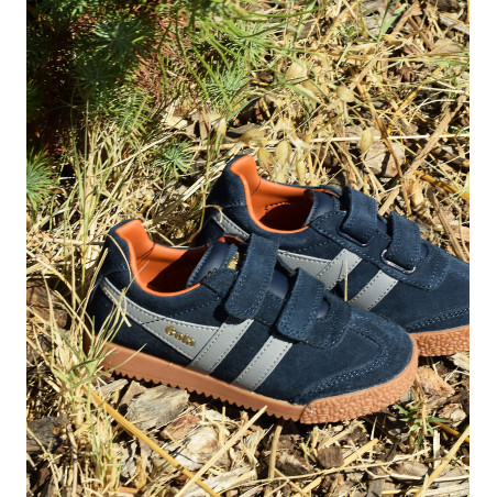 HARRIER STRAP Marine Gris, Sneakers basses Gola