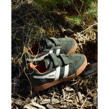 HARRIER STRAP Kaki Blanc, Sneakers basses Gola