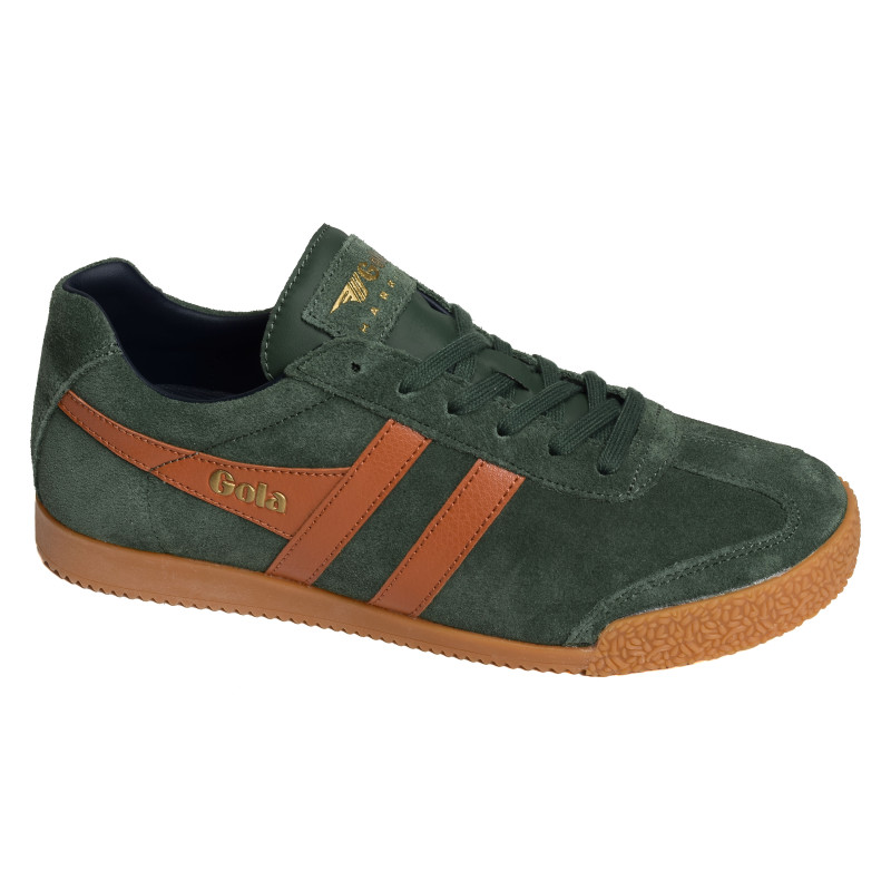 HARRIER SUEDE TRAINERS Vert Orange, Sneakers basses Gola