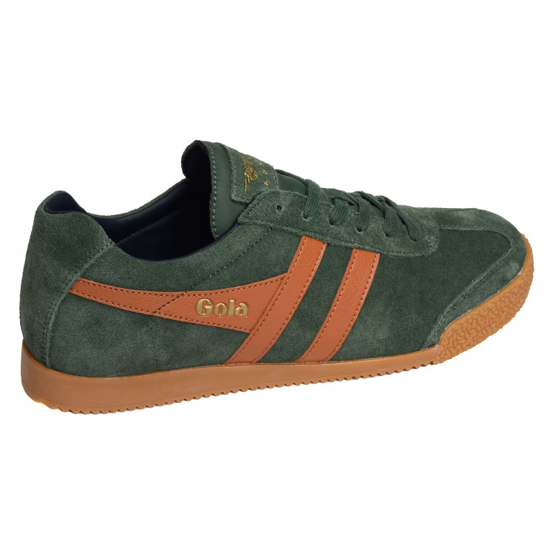 HARRIER SUEDE TRAINERS Vert Orange, Sneakers basses Gola