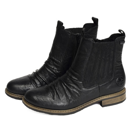 74855 Noir, Bottines Rieker
