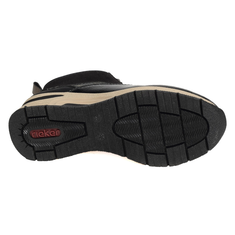N9362 Noir Léopard, Baskets montantes Rieker