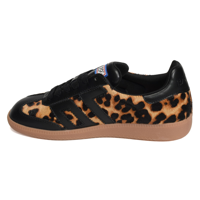CLOUD LEOPARD Noir Léopard, Sneakers basses Back 70